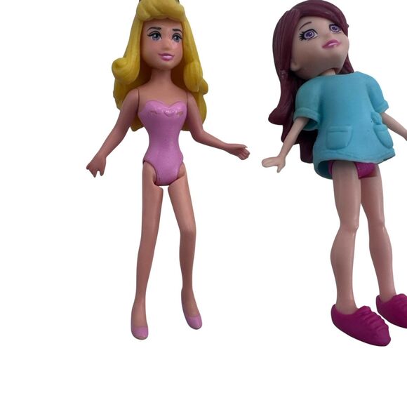 Lot of 3 Polly Pocket Dolls - 2 DisneyFigures and 1 Other Doll Fast Shipping - Picture 4 of 16